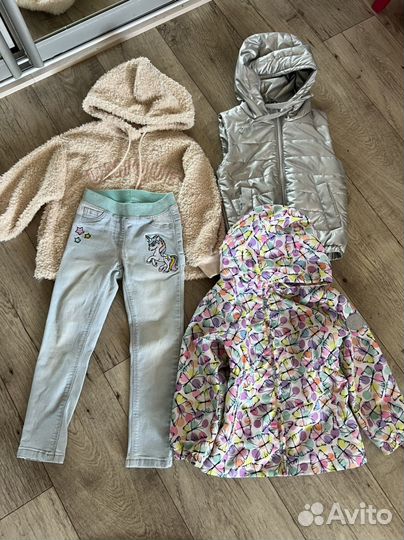 Джинсы, свитшот, куртка, жилетка для девочки