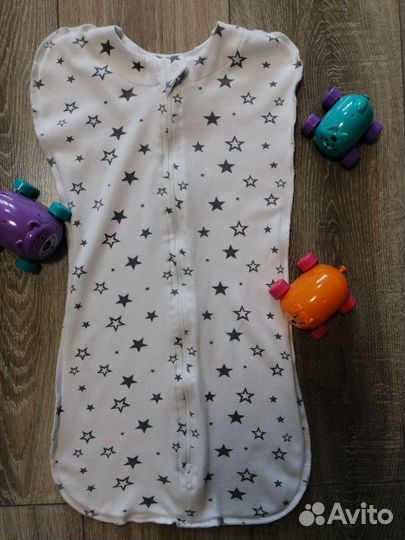 Пеленка кокон на молнии р. 68 расцветка Звезды