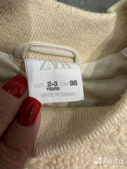 Свитшот, кофта детская zara 2-3 года (98 см)