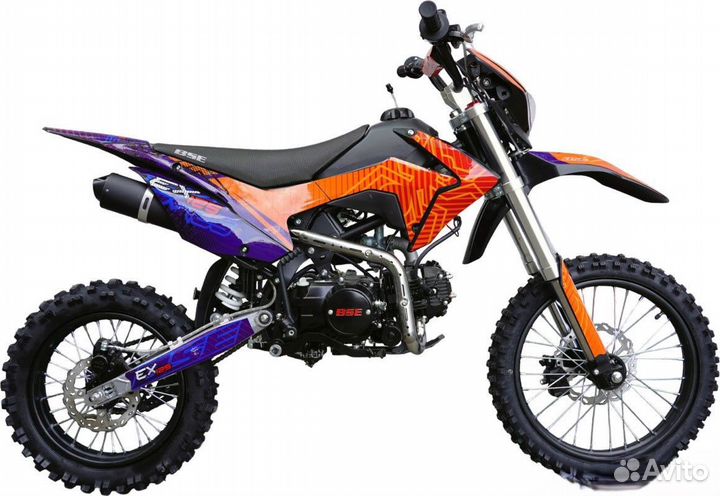 Питбайк BSE EX125 14/12 Blue Orange Ant (020)