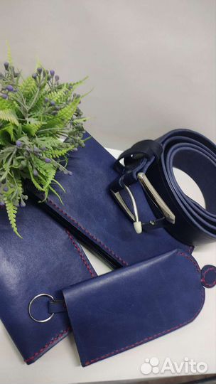 Мужской подарочный набор из натуральной кожи