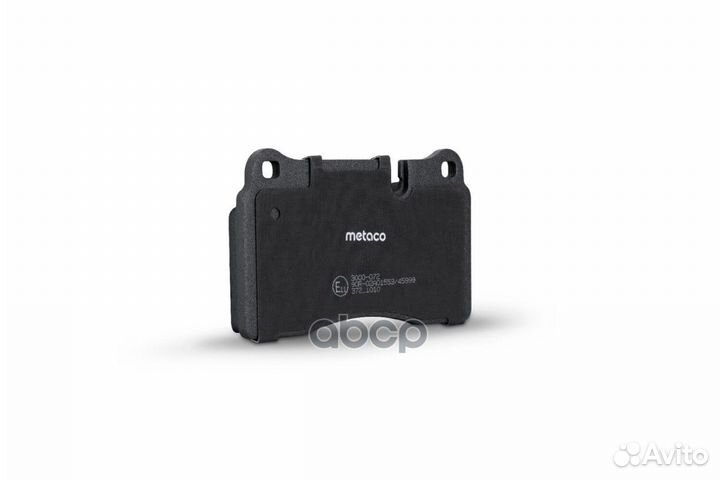 Колодки тормозные передние к-кт '3000-072 metaco