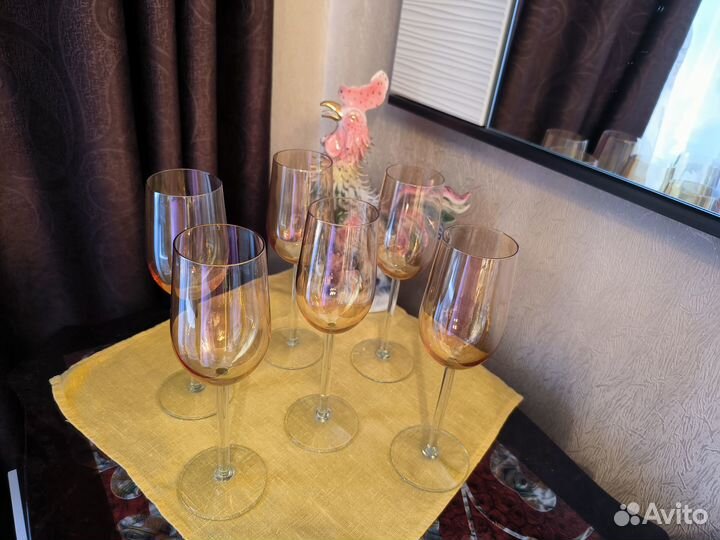 Фужеры цветное стекло СССР