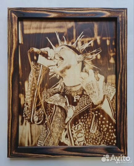 Картина на дереве пирография