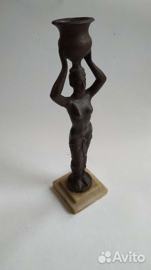 Старинный бронзовый подсвечник