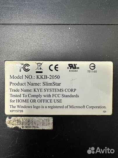 Клавиатура Logitech Genius SlimStar KKB-2050