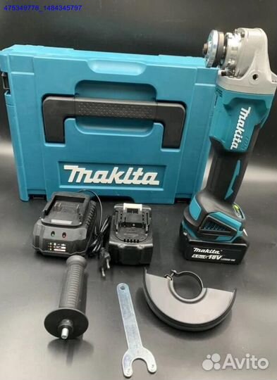 Аккумуляторная болгарка(ушм) Makita с двумя АКБ