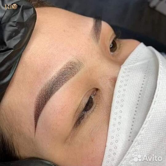 Перманент бровей волосковая техника