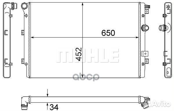 CR 2032 000S радиатор системы охлаждения VW Ti