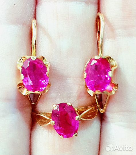 Золотой комплект 583 пробы СССР