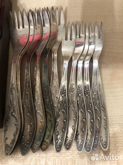 Ложки вилки мельхиор Пламя мельхиор СССР