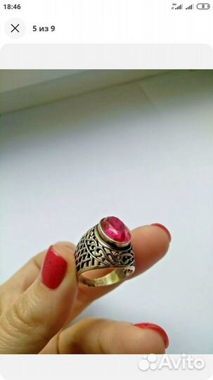 Серебряный перстень СССР 875 пробы