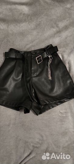 Шорты женские кожаные