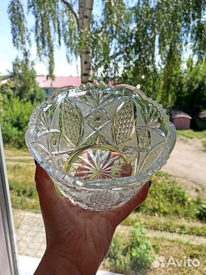 Хрустальная ваза СССР 2 штуки (цена за все)