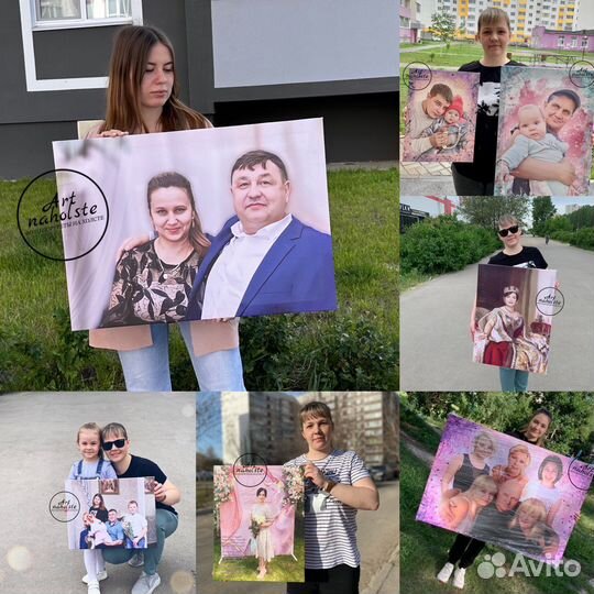 Портреты в стиле Dream art, печать на холсте