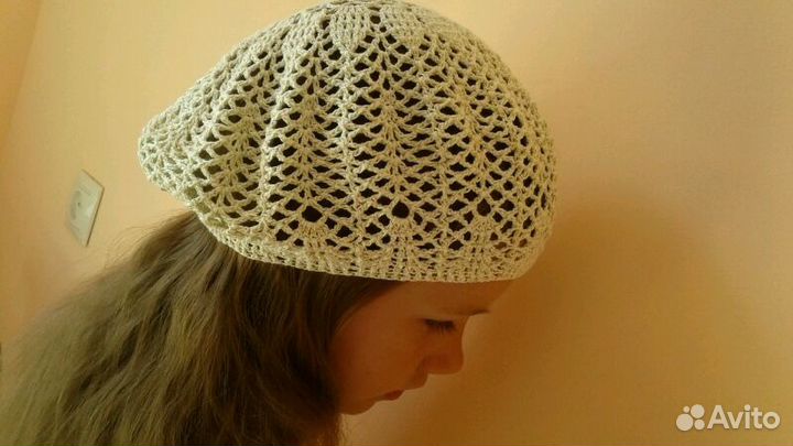 Берет ажурный летний