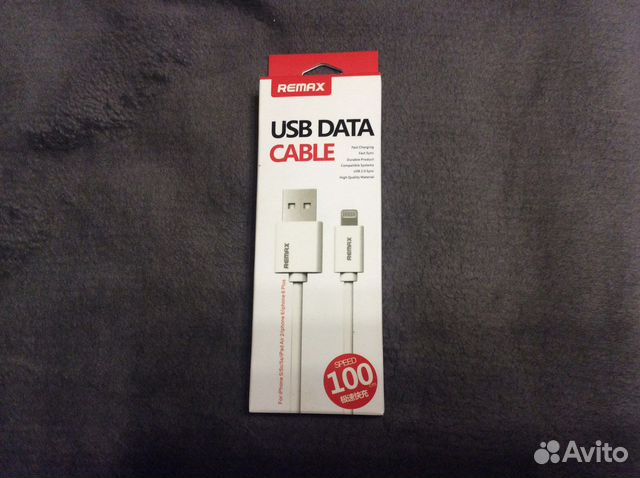 Дата-кабель USB 1м белый