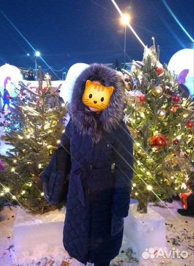 Пуховик зимний женский с натуральным мехом