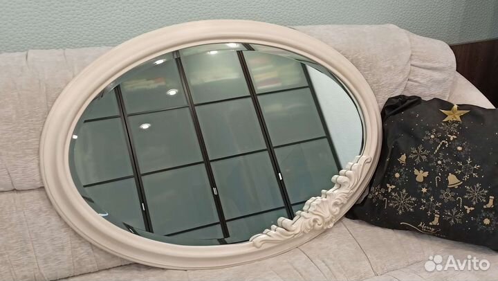 Новое Зеркало Carpenter с фацетом овальное в раме