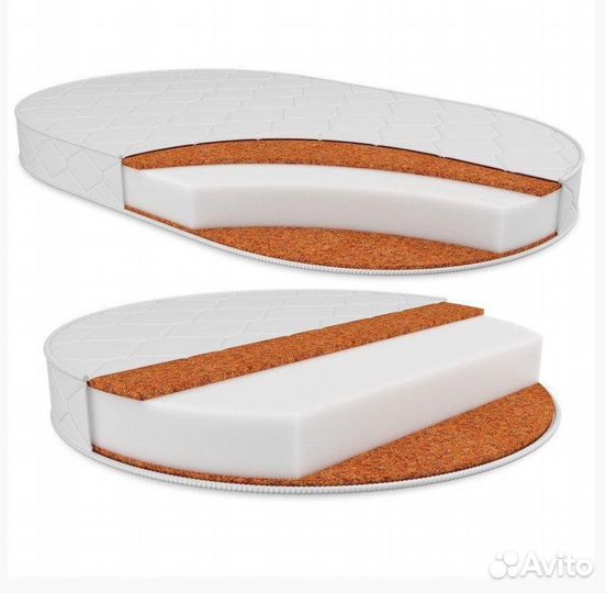 Комплект матрасов в овальную кроватку