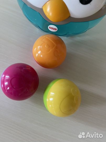 Сова неваляшка погремушка с шариками fisher price