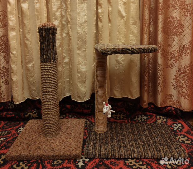 Когтедерки+лежанка+лотки для кошечек