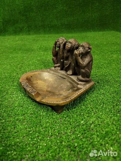 Пепельница винтажная Три обезьяны СССР 