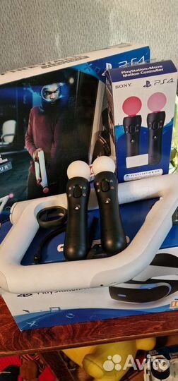 Шлем sony ps4 vr 1 ревизия, aim controller, muve
