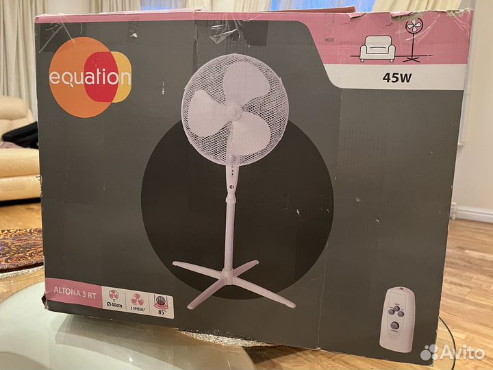 Вентилятор напольный с пультом новый