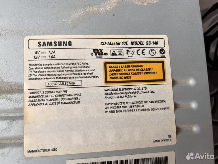 Привод CD-ROM 40x Samsung SC-140 IDE