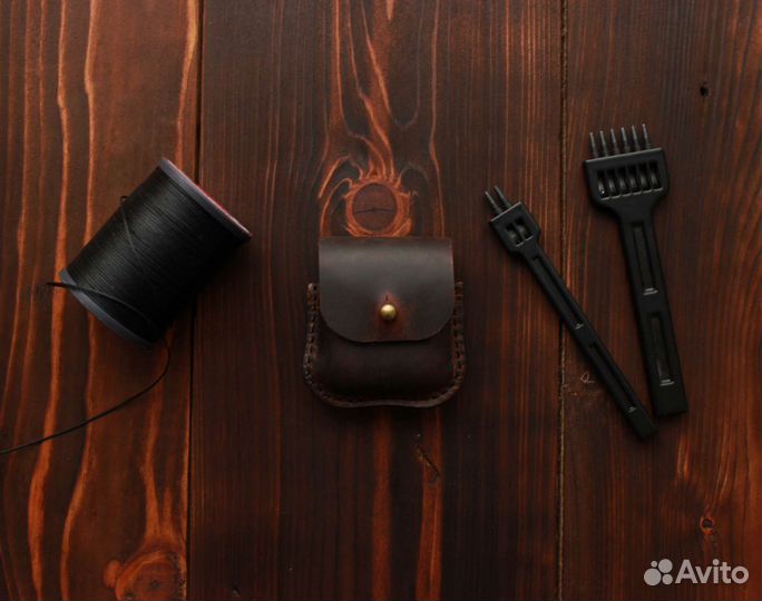 Чехол для наушников airpods из натуральной кожи