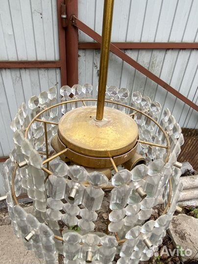Хрустальная люстра СССР винтажная