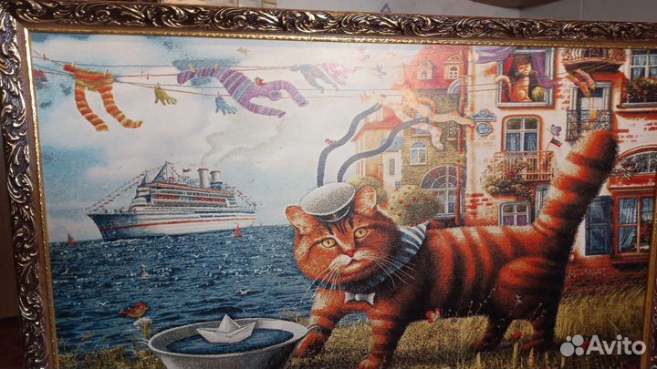 Картина Рыжий Кот,105 на 57см