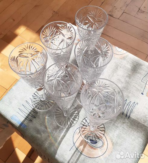Хрустальные рюмки на ножке СССР