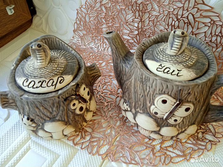 Заварочный чайник сахарница новый