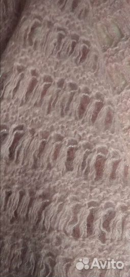 Шарф палантин теплый,ажурный