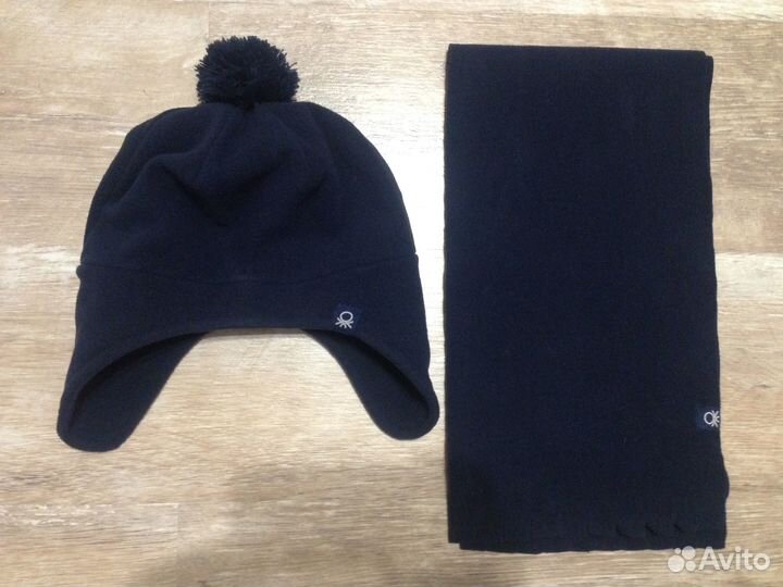Новый комплект шапка + шарф Benetton на 10-12 лет
