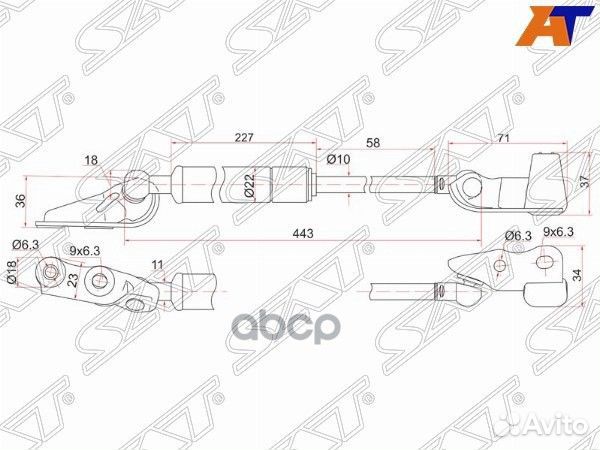 Амортизатор крышки багажника toyota ipsum M2