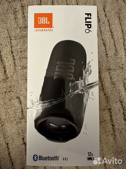 Беспроводная колонка JBL Flip 6, чёрный