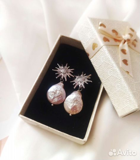 Серьги с барочными жемчужинами