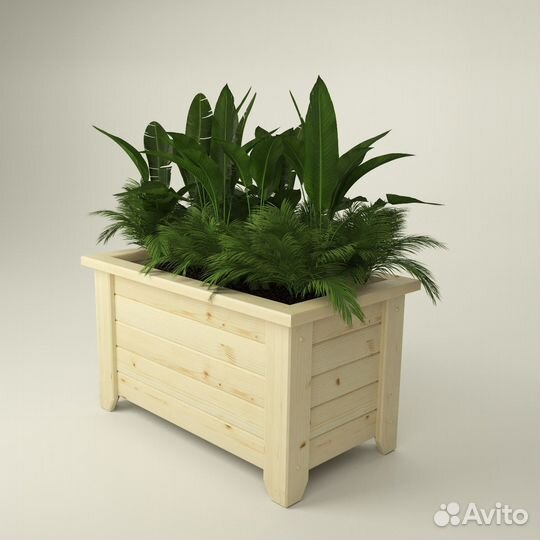 Кашпо деревянное уличное в Скандинавском стиле (Ящ