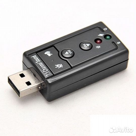 Внешняя USB звуковая карта 7.1 Channel sound