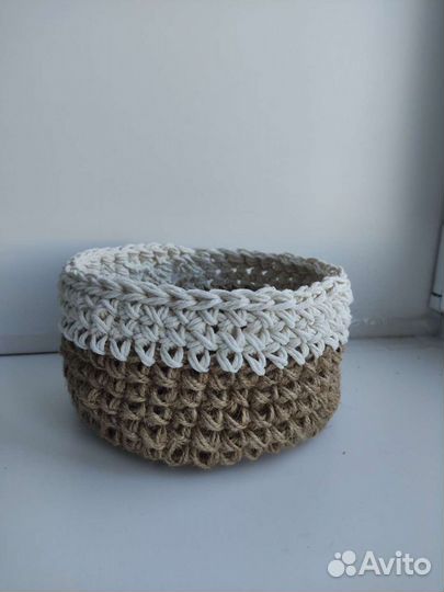 Корзина джутовая