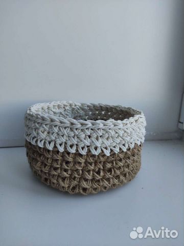 Корзина джутовая