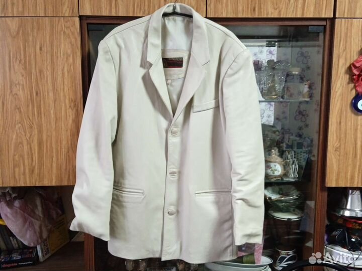 Пиджак кожаный мужской