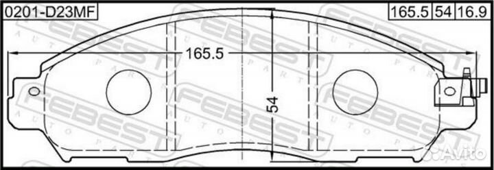 Febest 0201-D23MF Колодки тормозные передние