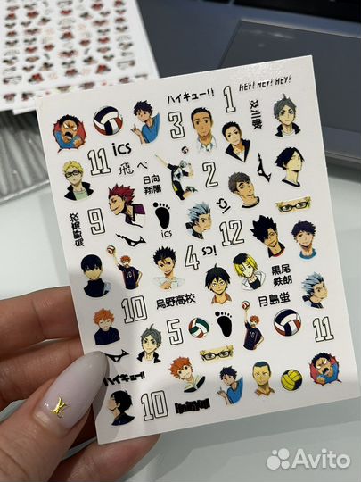 Наклейки на ногти Геншин Принцессы Disney Аниме