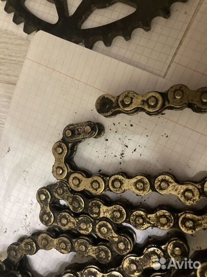 Звезды и цепь для питбайка