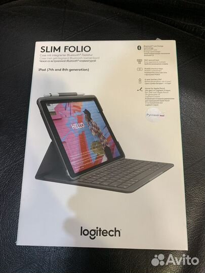 Чехол-клавиатура для iPad 7/8 Logitech Slim Folio