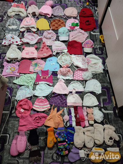 Шапка шлем варежки с о до 4-5 лет